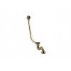 Retro series bath waste with plug and chain in old brass int 01