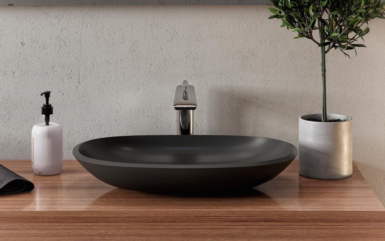 Aquatica Coletta-A-Blck Stone Bathroom Vessel Sink picture № 0