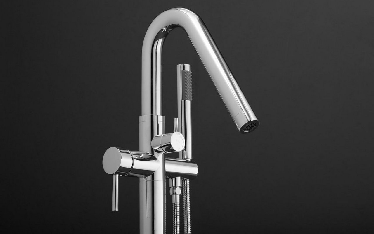 Aquatica Colonna-WS Floor Mounted Tub Filler – Chrome picture № 0