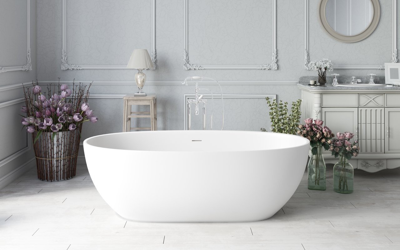 Aquatica Corelia-Wht™ Freestanding Solid Surface Bathtub picture № 0