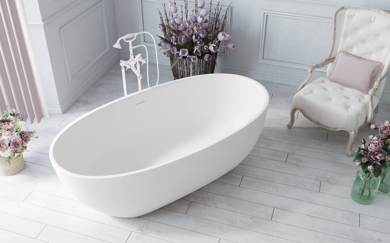 Aquatica Corelia Wht (Purescape 617BM) Freestanding Solid Surface Bathtub 02 (web)