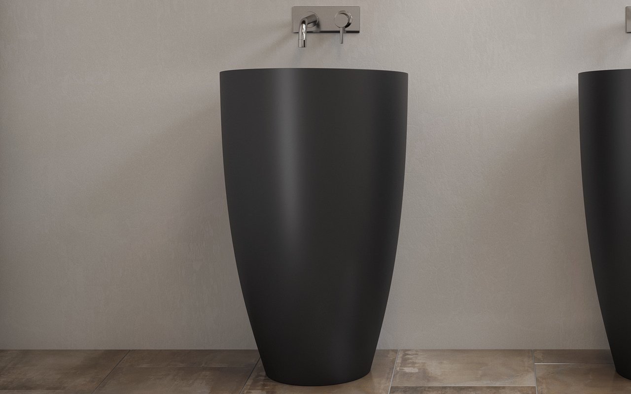 Aquatica Dante-Blck Freestanding Stone Lavatory picture № 0