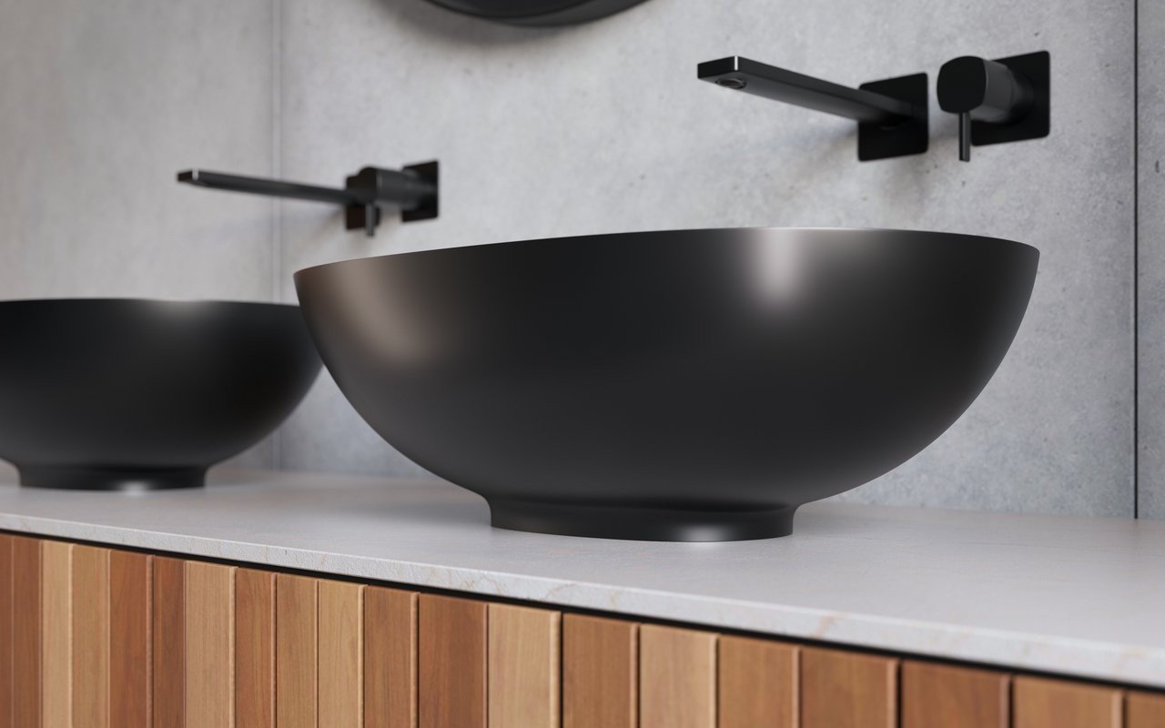 Aquatica Karolina-2-Blck Oval Stone Bathroom Vessel Sink picture № 0