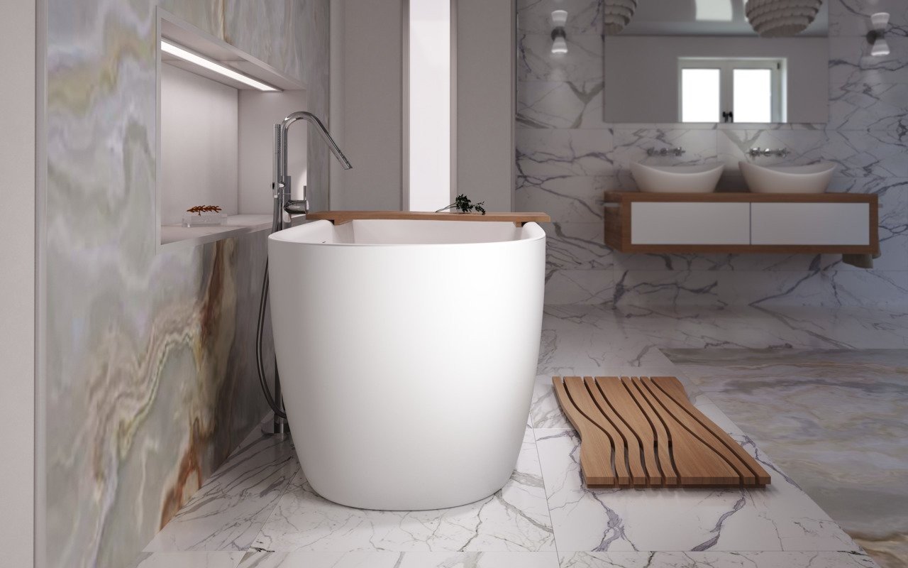ᐈ 【Aquatica Lullaby 2-Wht Small Freestanding Solid Surface Bathtub】 Buy ...