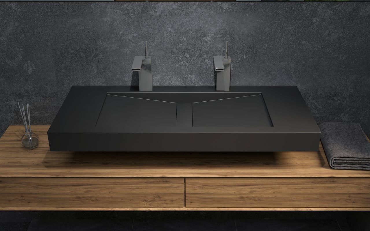 Aquatica Millennium-120-Blck Stone Bathroom Sink picture № 0