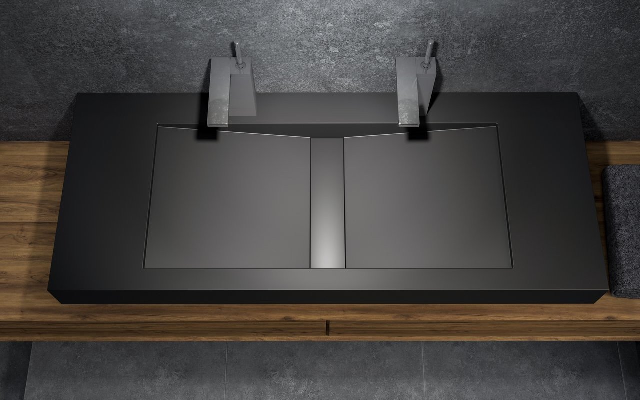 Aquatica Millennium-120-Blck Stone Bathroom Sink picture № 0