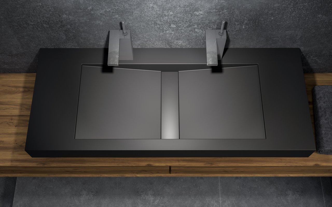 Aquatica Millennium-120-Blck Stone Bathroom Sink picture № 0