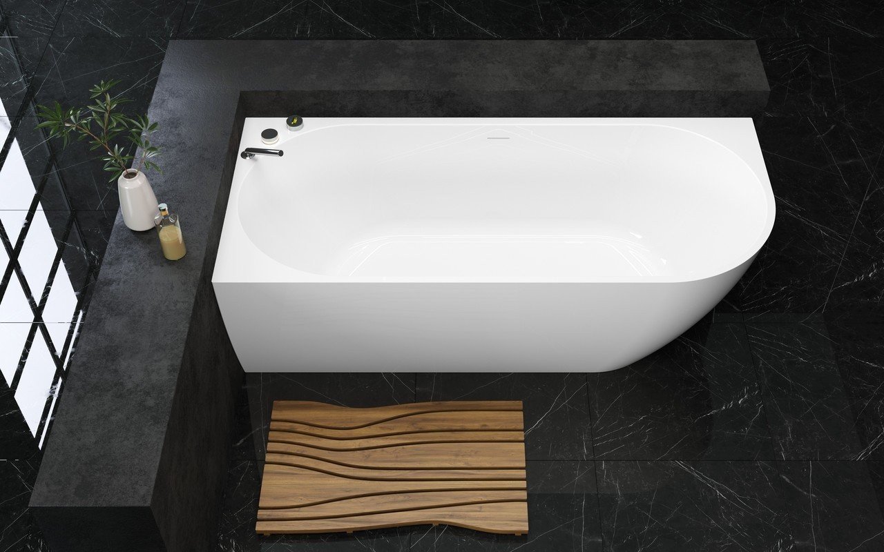 Luxury 60 / 67 Modern Acrylic Corner Bathtub Rectangular