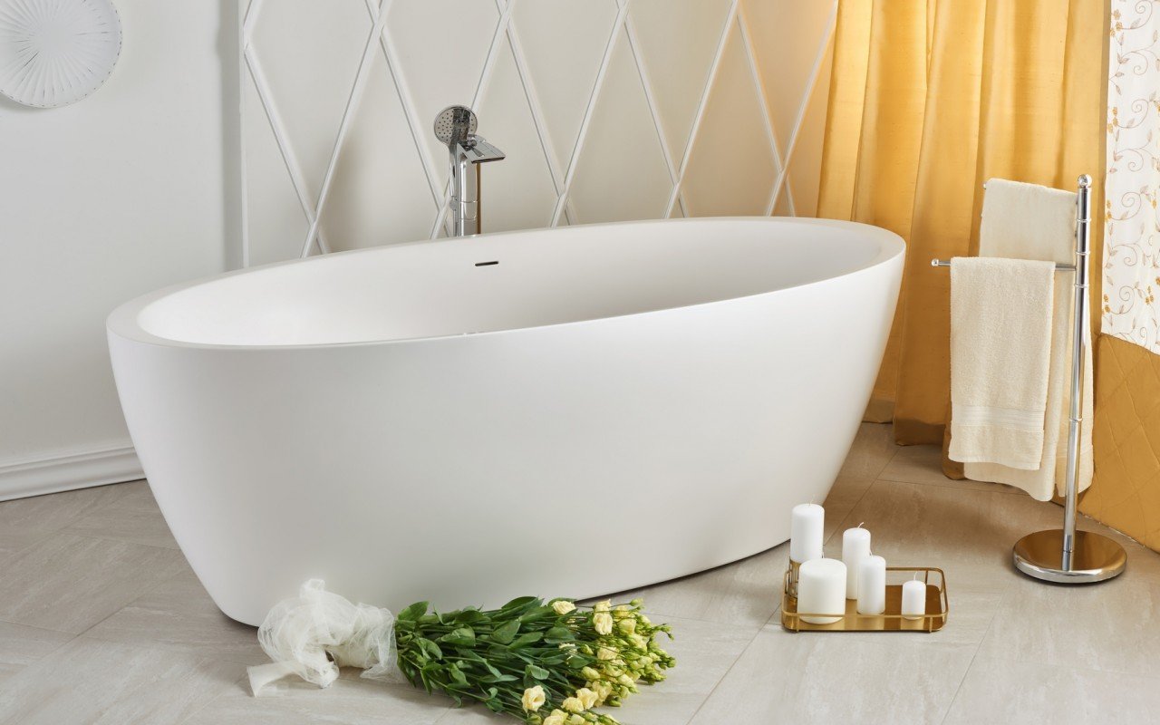 Luna Bathtub SPA Whirlpool Soaking Freestanding Bathtub