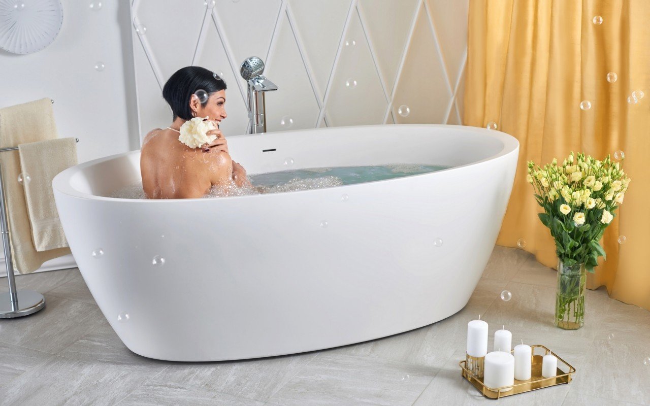 Luna Bathtub SPA Whirlpool Soaking Freestanding Bathtub