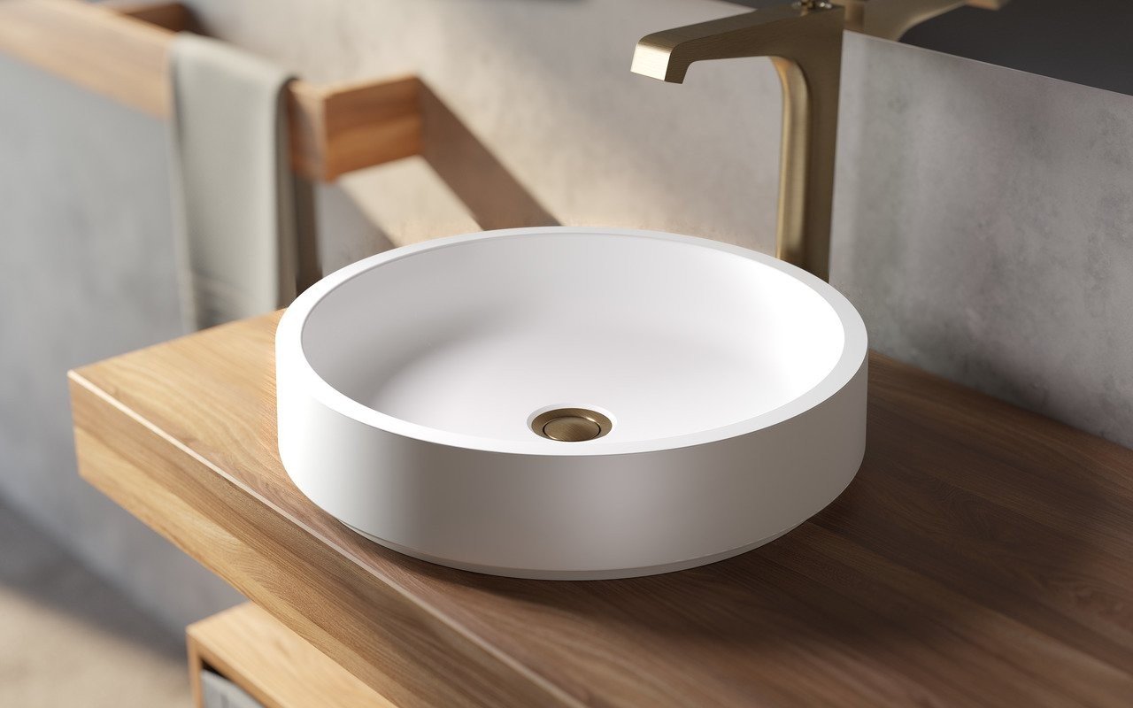 Aquatica Solace A Wht Round Stone Bathroom Vessel Sink Buy Online