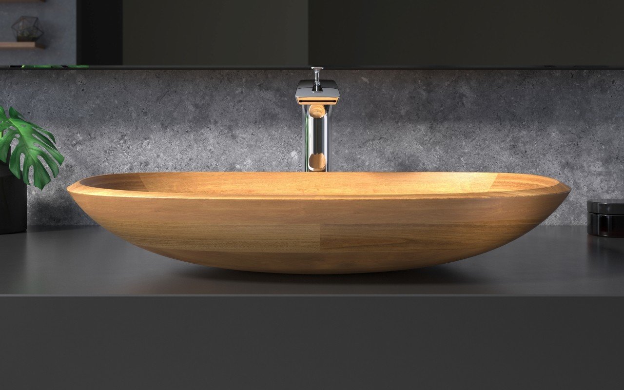 Aquatica Coletta-A Oak Wood Vessel Sink picture № 0