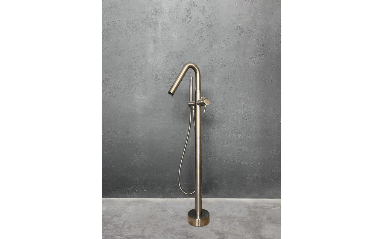 Aquatica Colonna-120 Floor Mounted Tub Filler – Brushed Nickel picture № 0