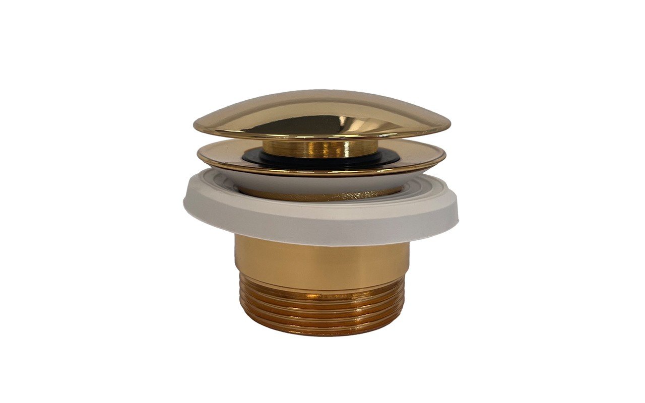 Euroclicker 3 Bathtub Drain (Polished Gold) Full Assembly picture № 0