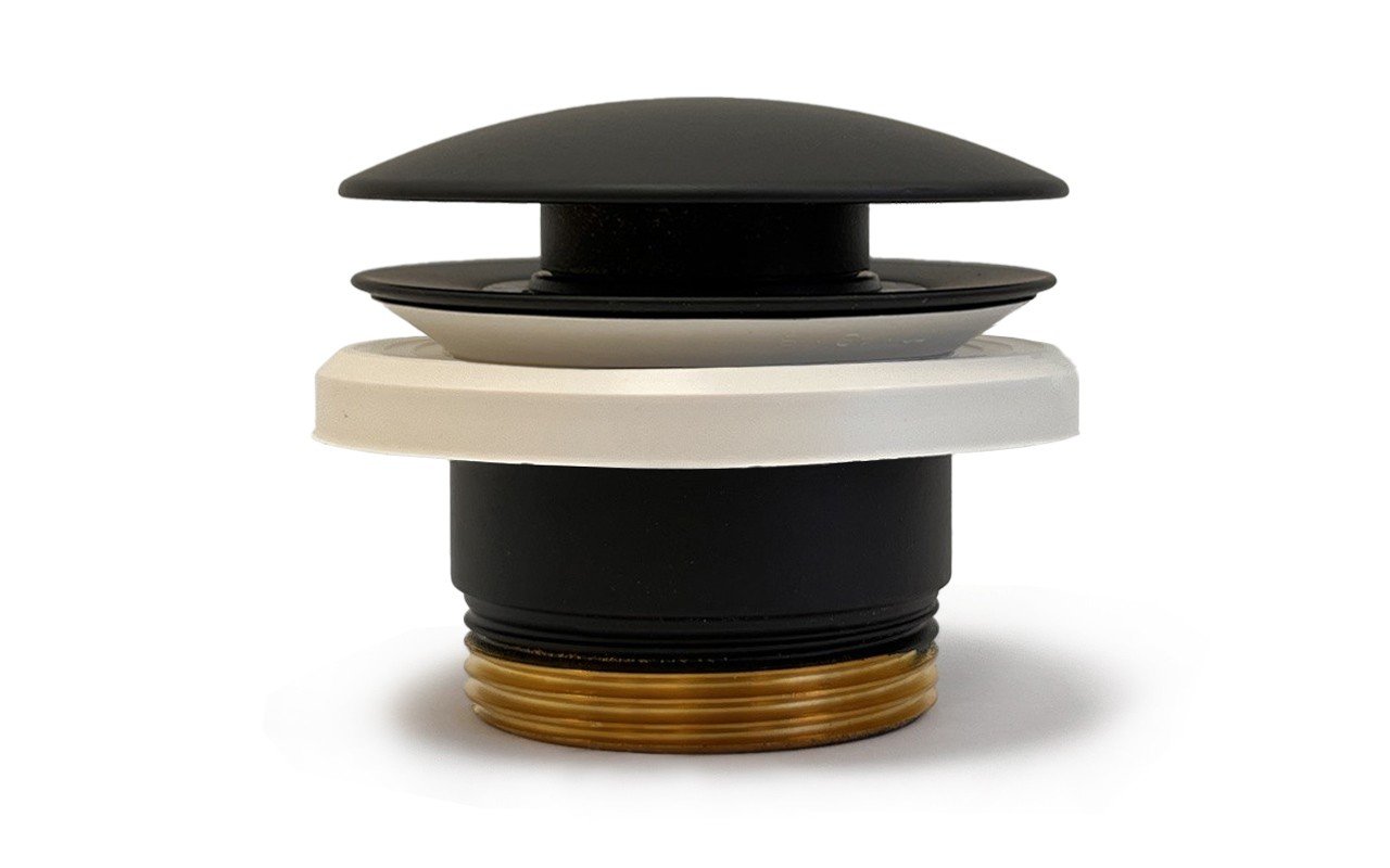 Euroclicker 3 Bathtub Drain (Matte Black) Full Assembly picture № 0