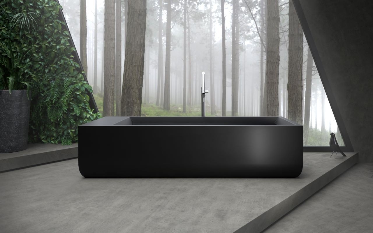 Aquatica Monolith Black Freestanding Solid Surface Bathtub picture № 0