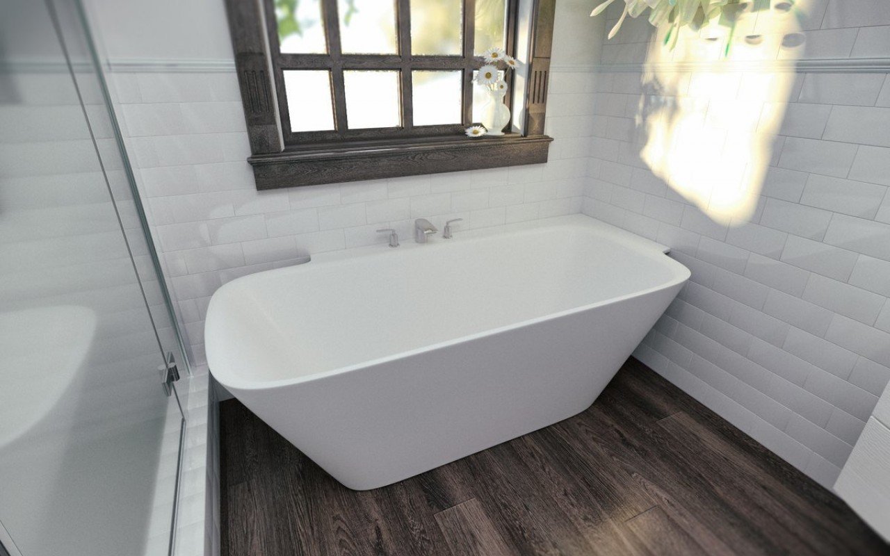 Aquatica Arabella-L-Wht™ Large Corner Solid Surface Bathtub picture № 0