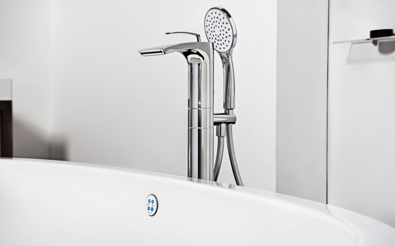 Aquatica Bollicine Floor Mounted Bath Filler – Chrome picture № 0