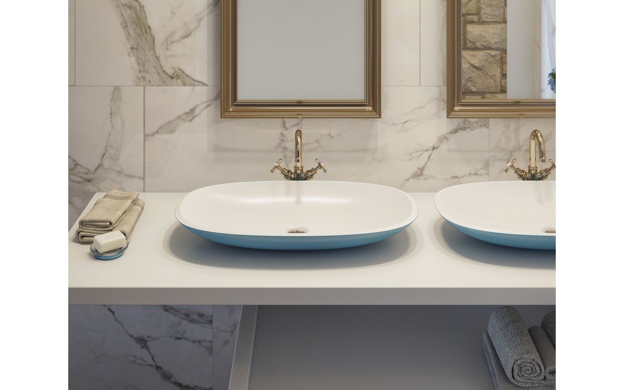Aquatica Coletta-B Distant Blue-Wht Stone Bathroom Vessel Sink picture № 0
