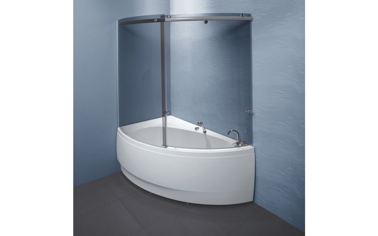 Aquatica Idea-L Tinted Curved Glass Shower Wall picture № 0