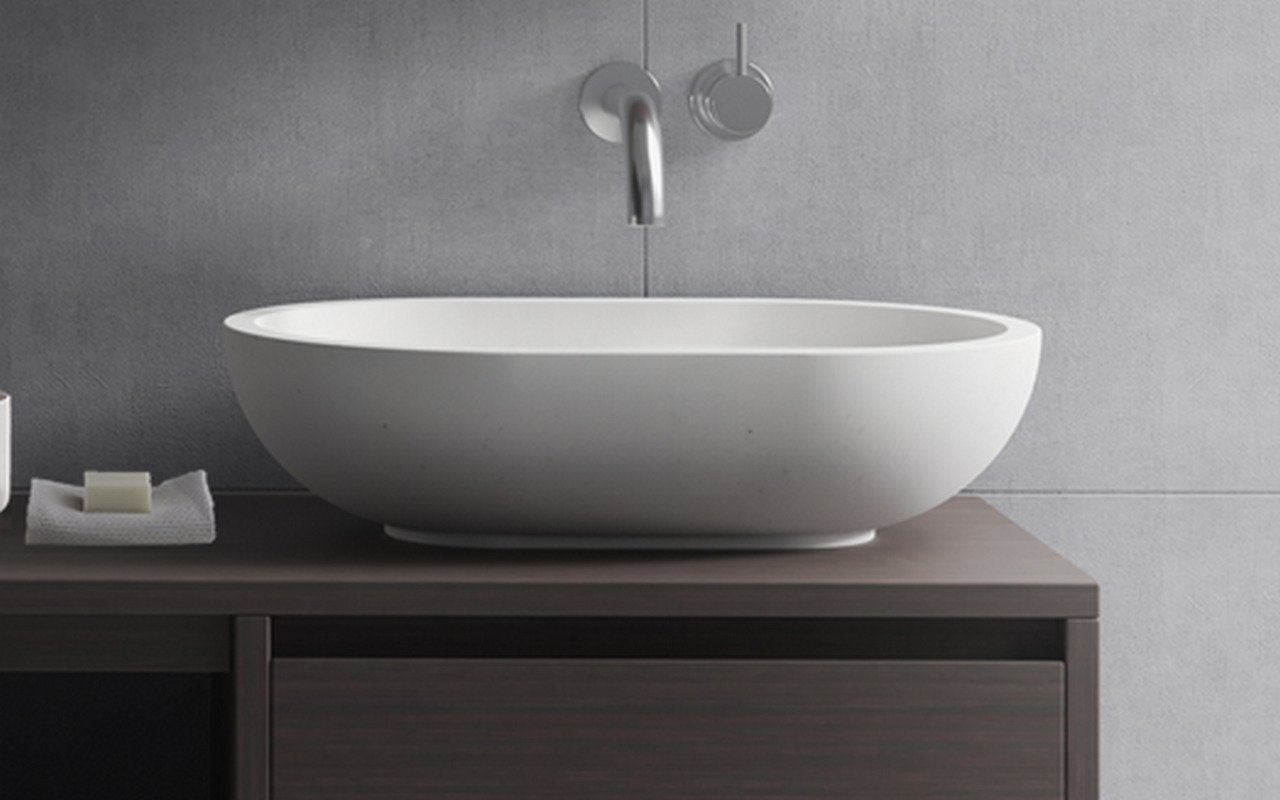 Aquatica Karolina 2 Wht Oval Stone Bathroom Vessel Sink Buy Online