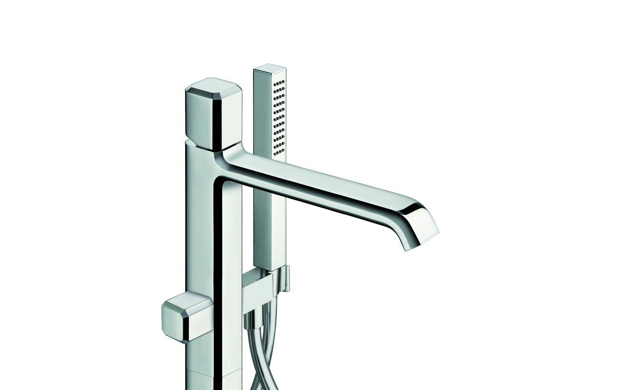 Aquatica Lorena Floor Mounted Bath Filler Sku 189 Chrome