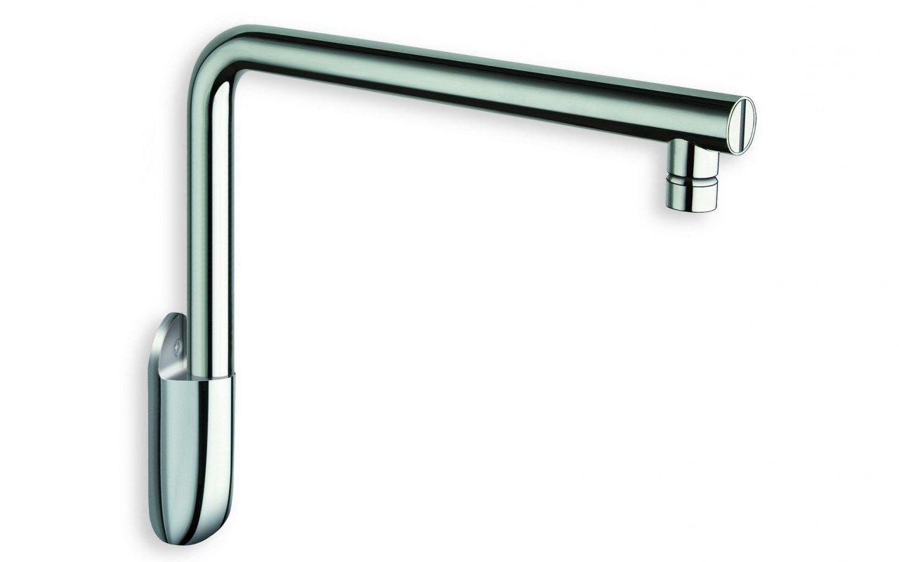 Aquatica Short Wall-Mounted Shower Arm - Chrome picture № 0