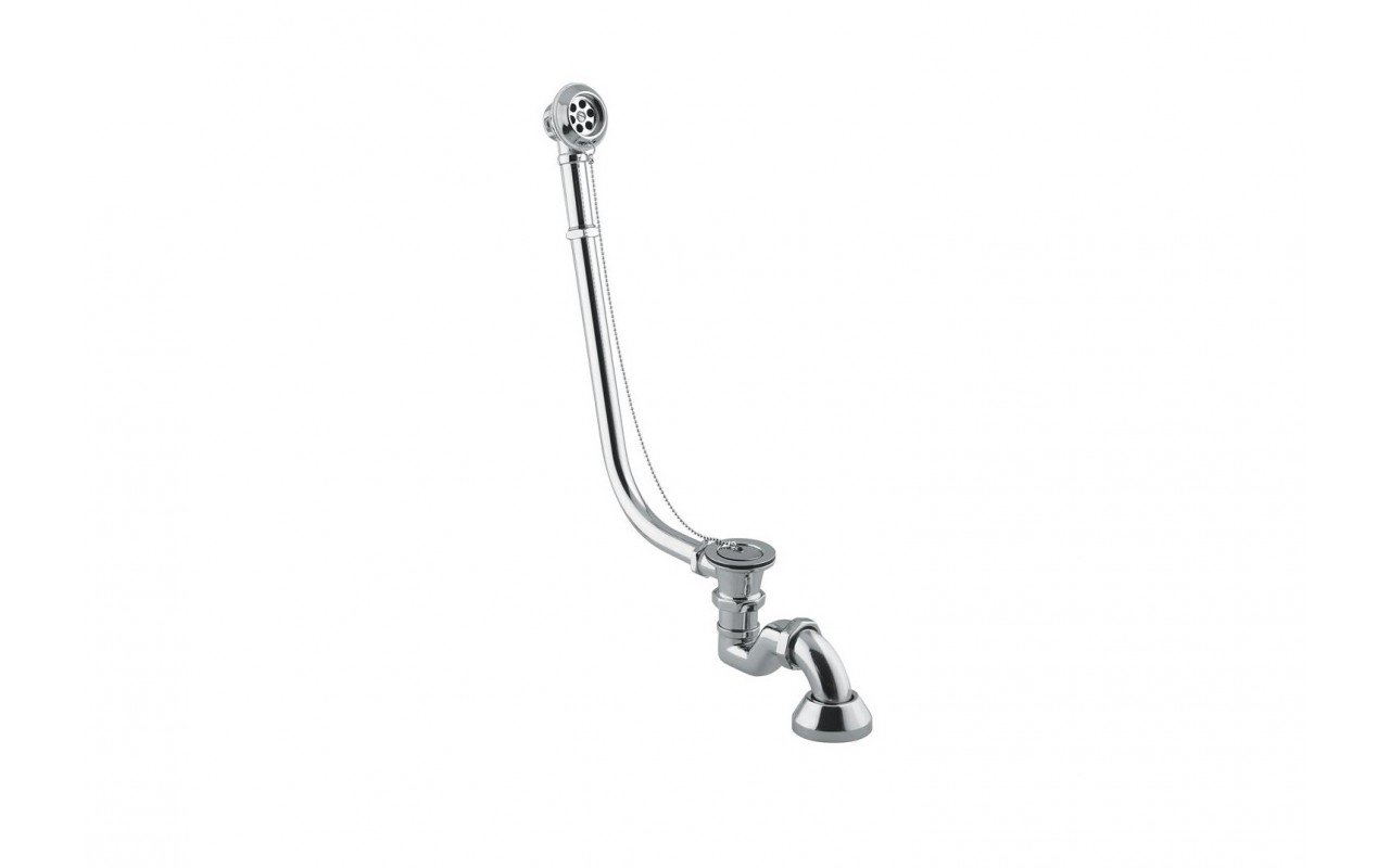 Retro series bath waste with plug and chain in Chrome picture № 0