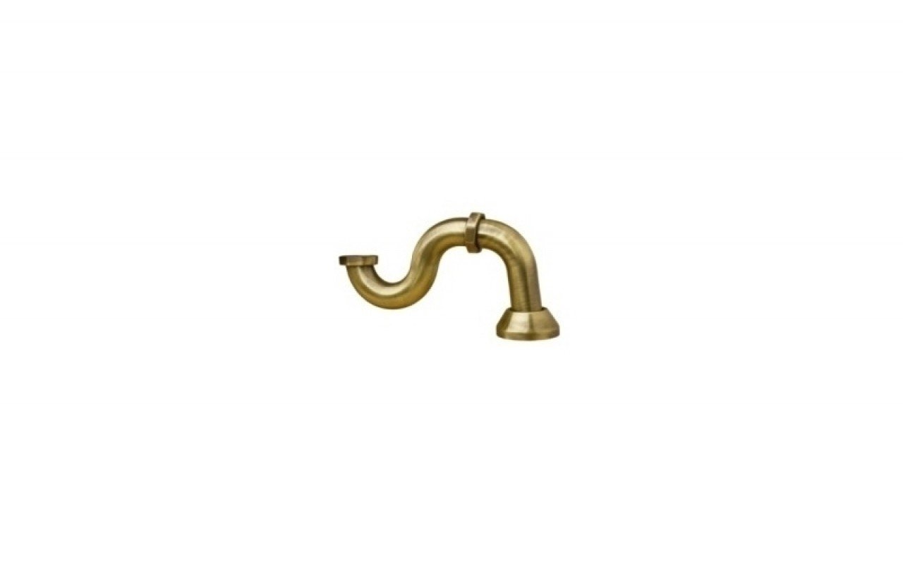 Retro series bath waste with plug and chain in Old Brass picture № 0