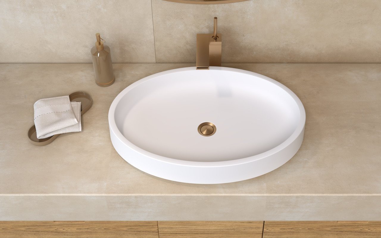 Aquatica Solace Wht Oval Stone Bathroom Vessel Sink Buy Online