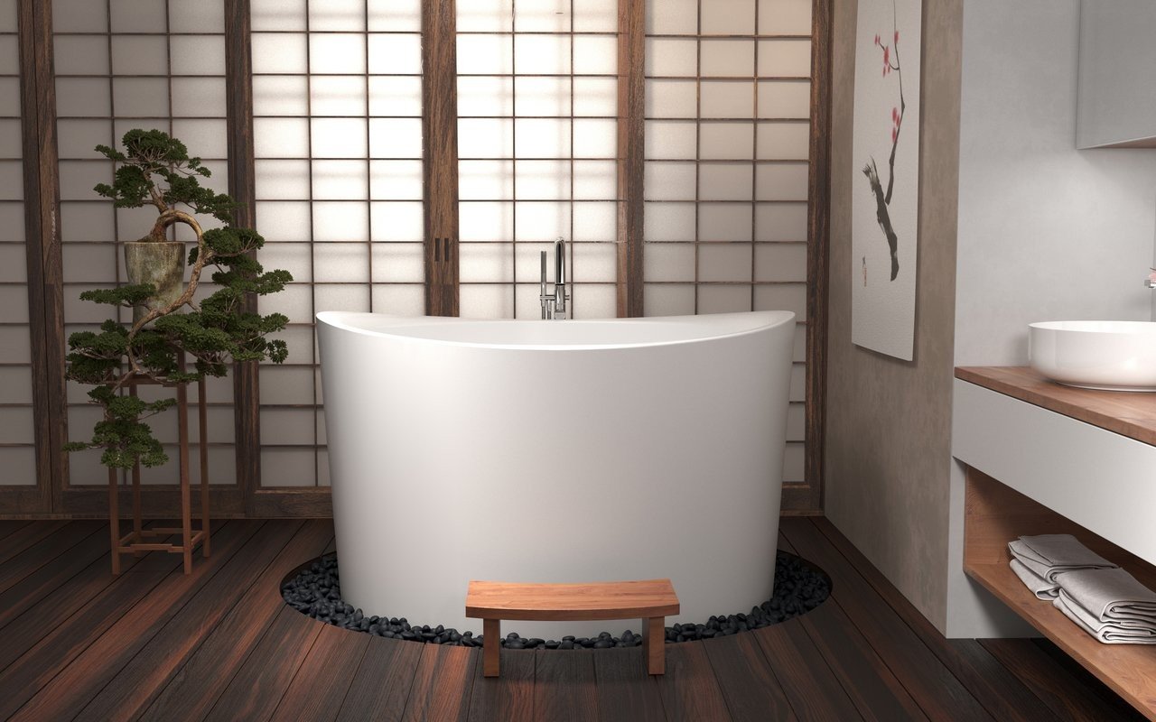 ᐈ Aquatica True Ofuro Duo Freestanding, Freestanding Soaking Bathtub