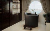 Aquatica True Ofuro Mini Black Freestanding Stone Bathtub 1 (web)