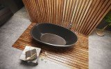 Spoon 2 Black Freestanding Solid Surface Bathtub (6) (web)