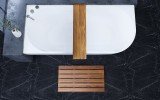 ᐈ 【Aquatica Universal 33.5 Waterproof Iroko Wood Bath Shower