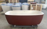 Coletta Oxide Red Wht Freestanding Solid Surface Bathtub factory photo (1) (web)