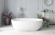 Aquatica Corelia Wht (Purescape 617BM) Freestanding Solid Surface Bathtub 01 (web)