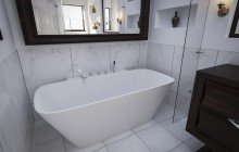 Arabella Wall Stone Bathtub 3D 3