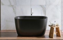 Aquatica Aura Mini Victorian Gold-Blck Round Freestanding Solid Surface  Bathtub