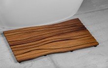 Aquatica Universal 33.5 Waterproof American Walnut Wood Bath Shower Floor  Mat