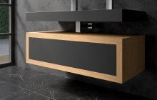 Aquatica Millennium Black Solid Surface Oak 1200 Vanity02