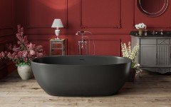 Aquatica Tidal Waterproof Iroko Wood Bathtub Tray