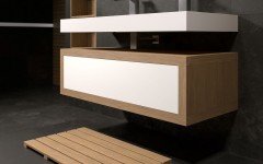 Aquatica Millennium White Solid Surface Oak 1200 Vanity02