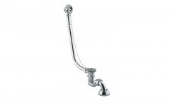 Retro series bath waste with plug and chain in chrome int 01