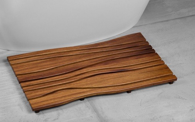 ᐈ Aquatica Onde Waterproof Iroko Wood, Waterproof Rugs For Hardwood Floors