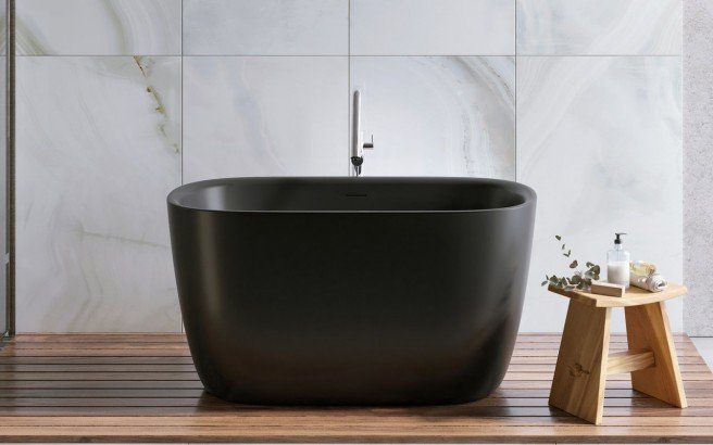 ᐈ Aquatica Lullaby 2 Graphite Black, Aquatica Purescape 171 Freestanding Solid Surface Bathtub Surrounds