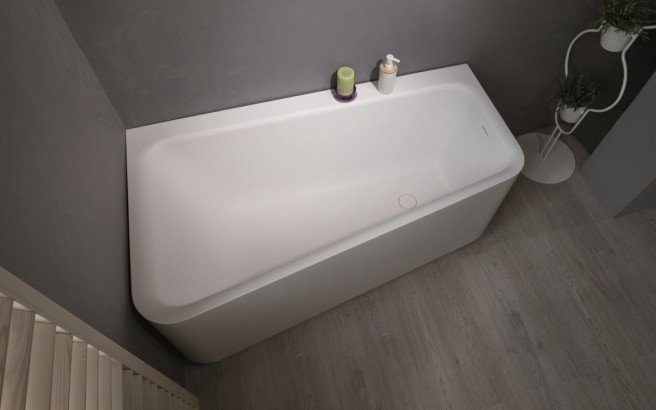 ᐈ Aquatica Jane Wht Solid Surface, Small Corner Bathtub Dimensions