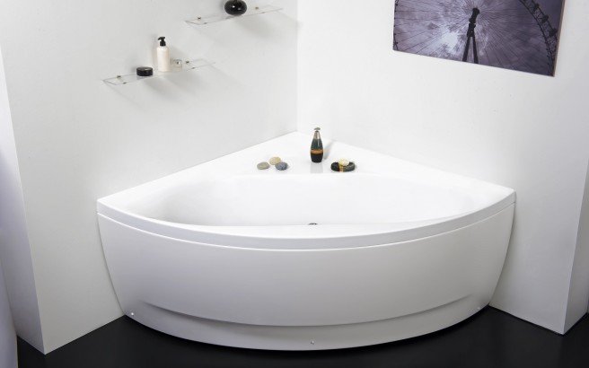 ᐈ Aquatica Olivia B Wht Corner Acrylic, Small Corner Bathtub Dimensions