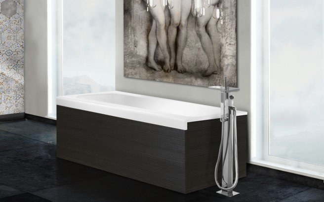 Pure 1d by aquatica back to wall stone bathtub with dark decorative wooden side panels 01 (web)