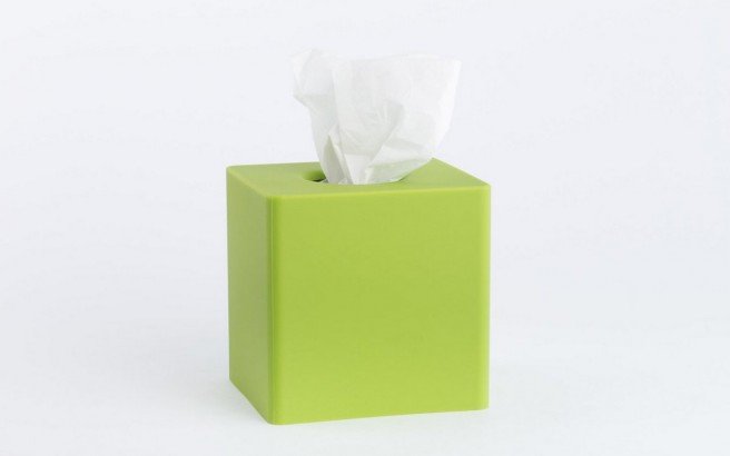 green tissue box