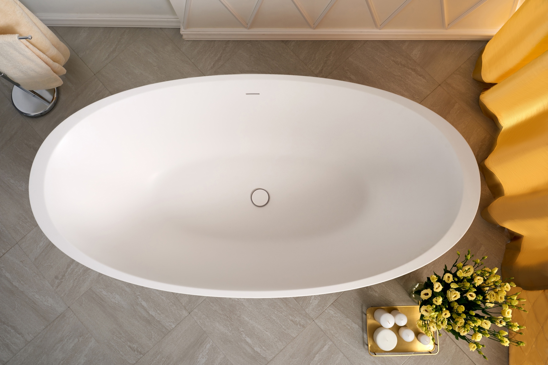 Aquatica Sensuality-Wht Freestanding Solid Surface Bathtub